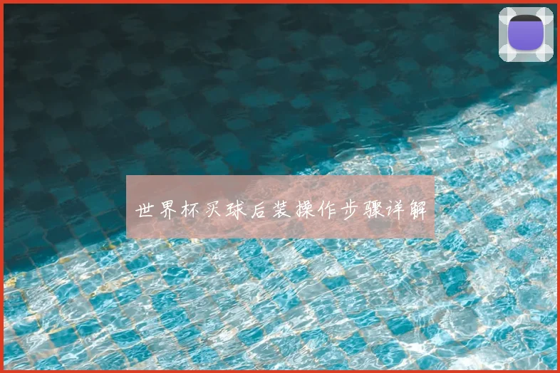 世界杯买球后装操作步骤详解