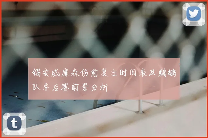锡安威廉森伤愈复出时间表及鹈鹕队季后赛前景分析