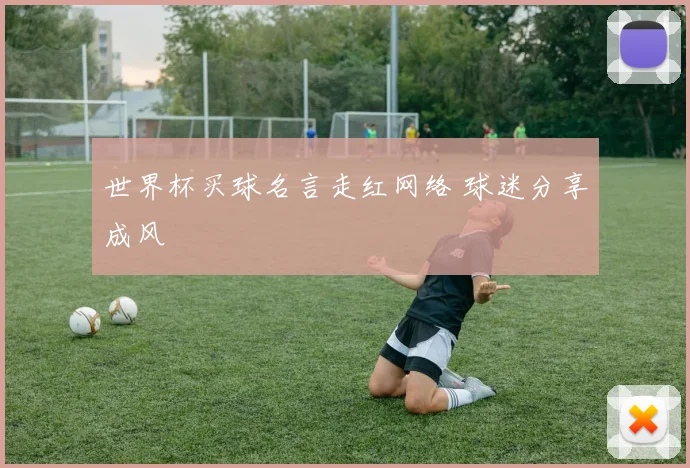 世界杯买球名言走红网络 球迷分享成风